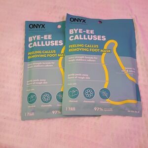 Onyx Professional Bye-Ee Calluses Peeling Foot Mask 2 Pairs Charcoal Chamomile